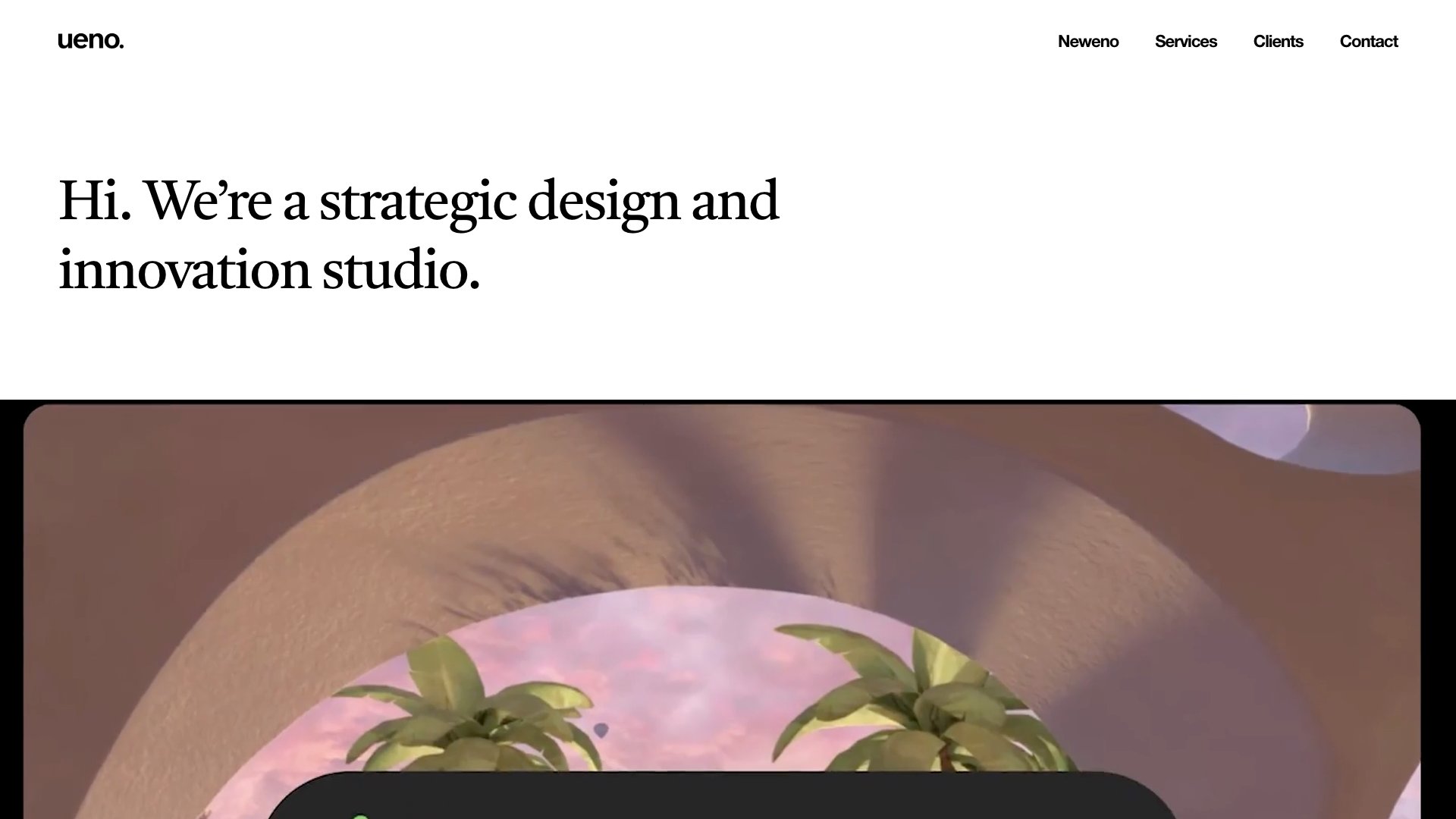 Ueno - Digital Agency portfolio website screenshot 2026
