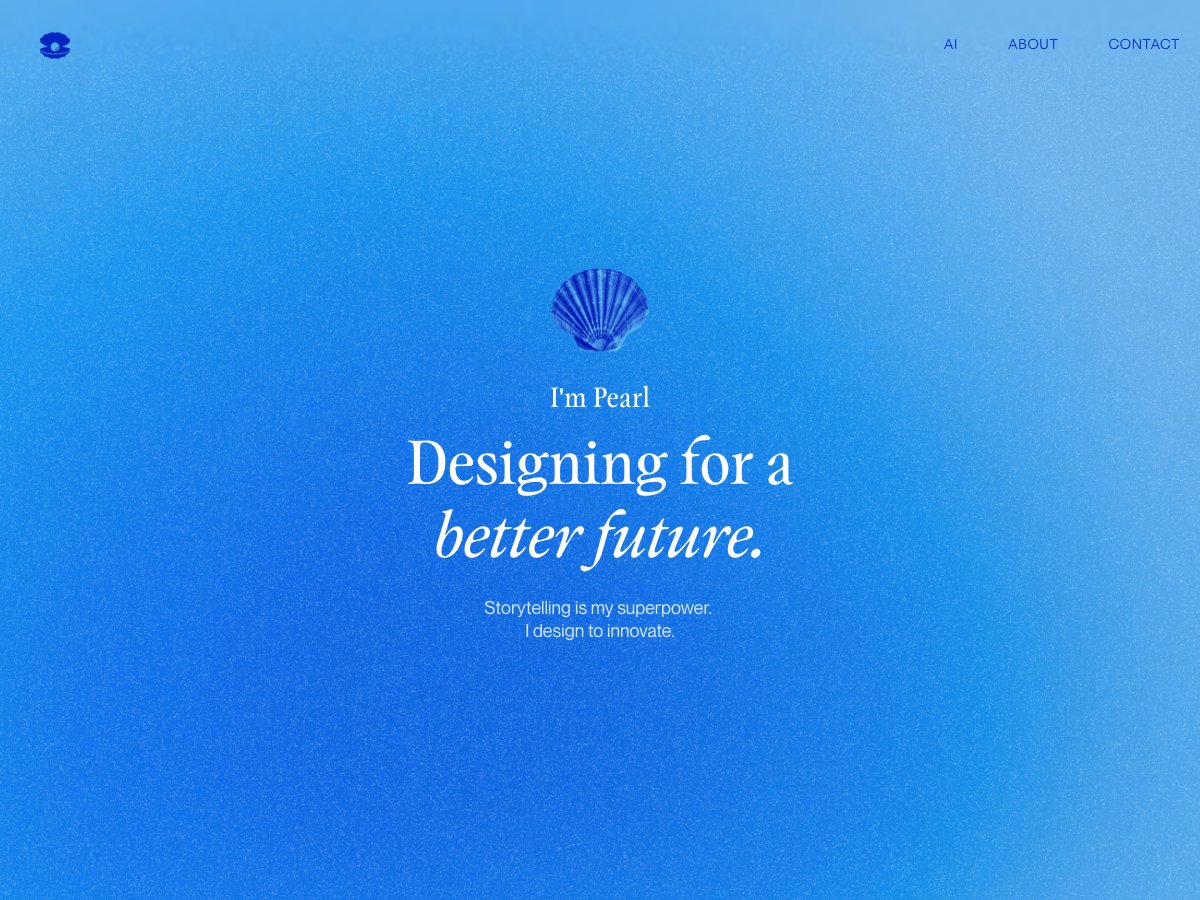 Pearl Sequeira - Product Designer portfolio website screenshot 2026