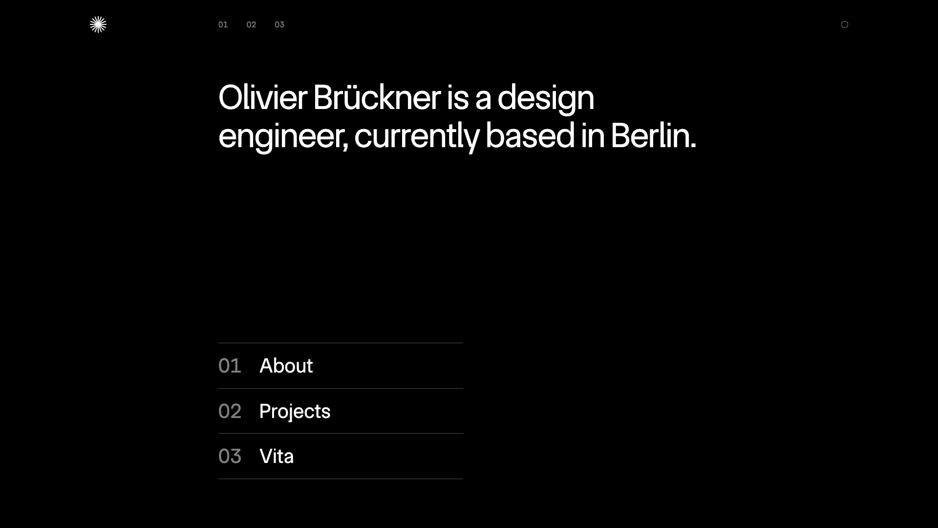 Olivier Brückner - Design Engineer at Nelly portfolio website screenshot 2026