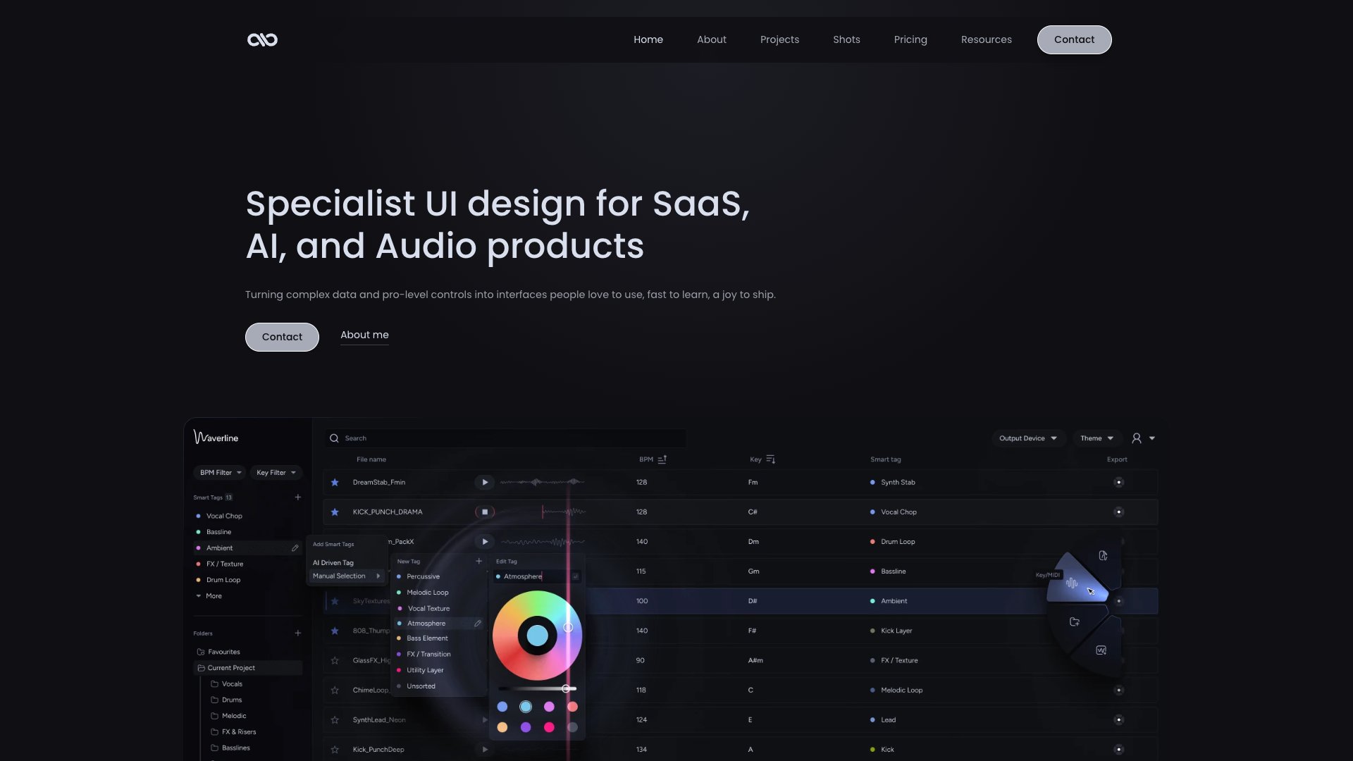 Mark Bennett (Designloom) - UI Designer portfolio website screenshot 2026