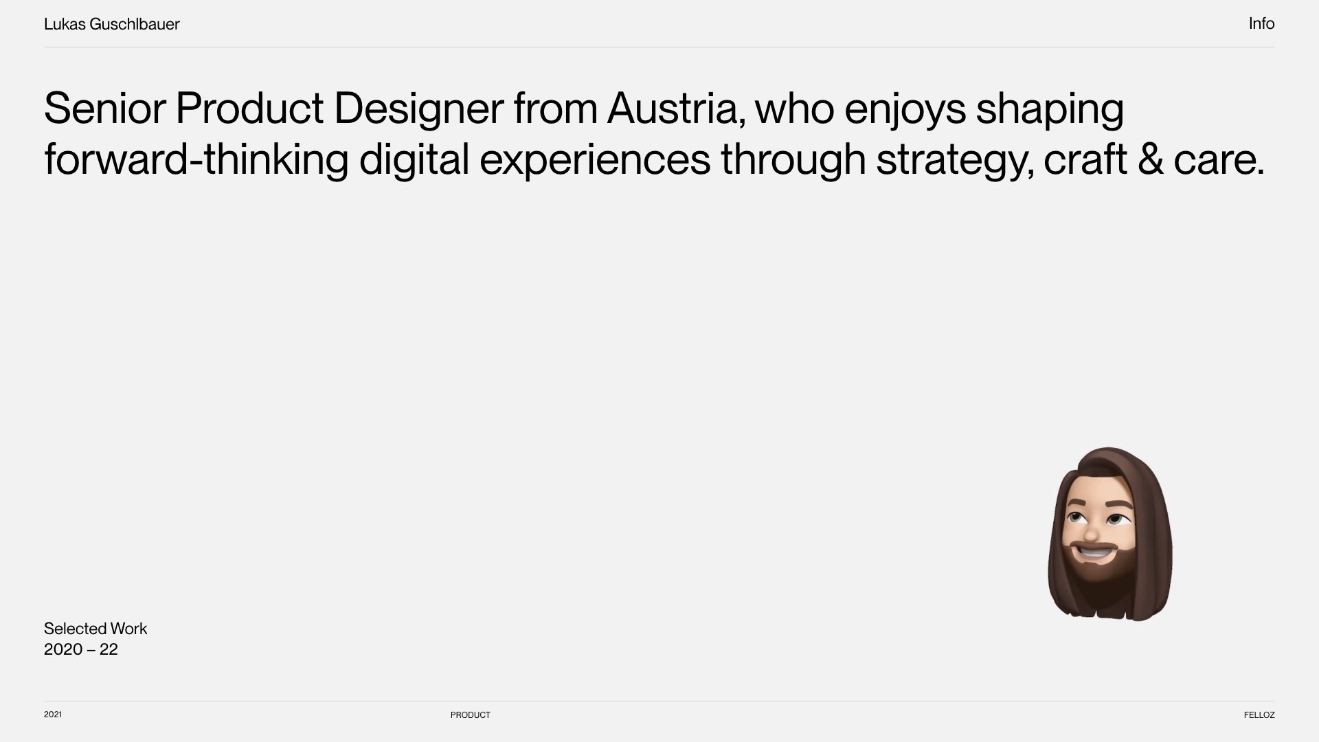 Lukas Guschlbauer - Lead Product Designer at StudySmarter portfolio website screenshot 2026