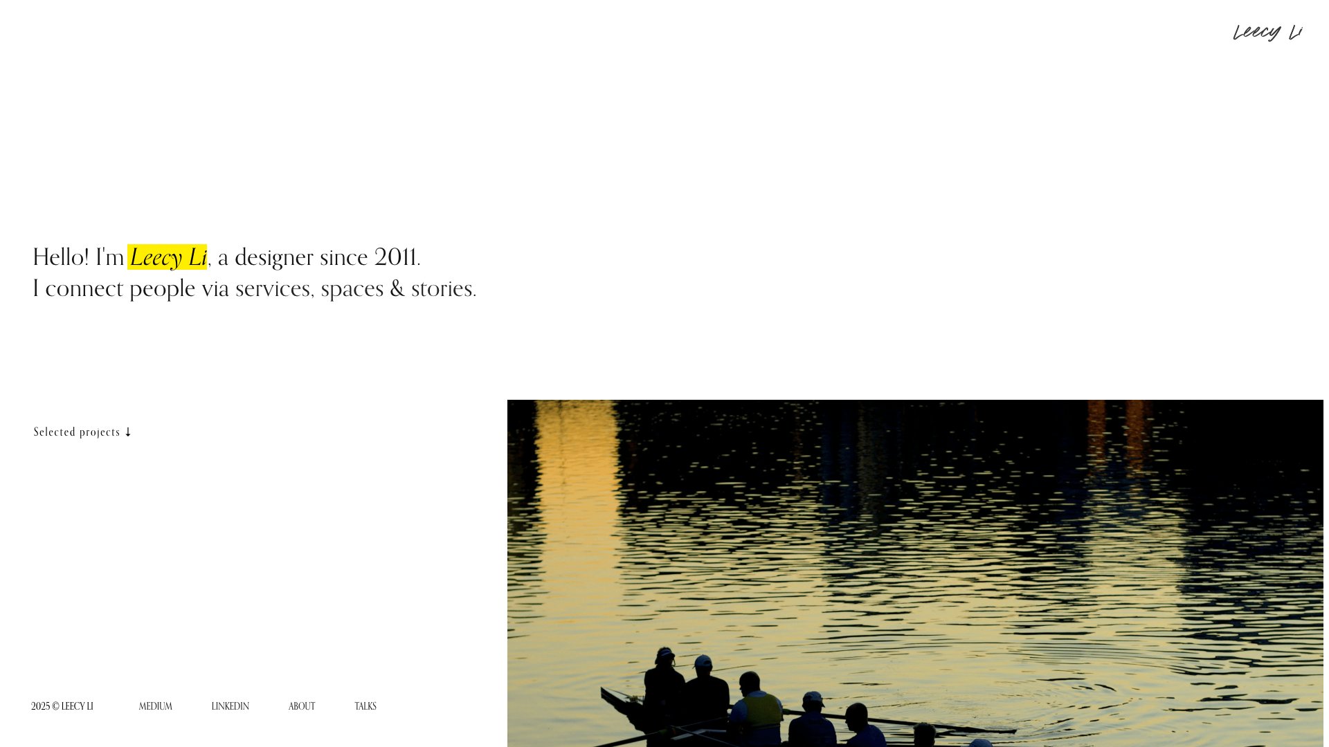 Leecy Li - Interaction Designer at Google portfolio website screenshot 2026